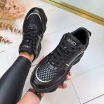 LIU JO STEFFY 01 SNEAKER BF5061 PX783 BLACK/LIGHTGOLD