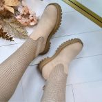 KNITTED LAARS 9667A BEIGE *WEB ONLY*