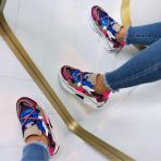 DWRS JUPITER DENIM SNEAKER J5554C-57 FUCHSIA/BLUE