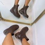 *SALE* GOLDEN DETAIL BOOT XJ-953 BROWN