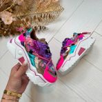 *KIDS* DWRS JUPITER TEDDY SNEAKER J5554KC-08 NEONPINK/PURPLE