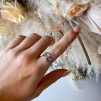 HEART SWIRL RING SILVER