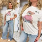 GUESS CARLA CN SS T-SHIRT V6RI08K8FQ4 G12 OFFWHITE