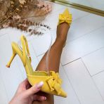 CUTE BOW HEEL 100-479 YELLOW