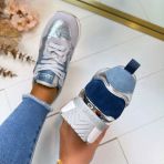 LIU JO MAXI WONDER 01 SNEAKER BF5009 PX619 BLUE/SILVER