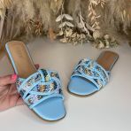 **SALE** JULIA CROSS OVER SLIPPER 0720 BLUE *WEB ONLY*