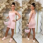 GUESS STELLA RIB SHORT DRESS V6GK11K3181 G67B LIGHT ROSE