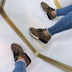 LA STRADA SNEAKER 2400409-4591 BLACK/BEIGE LEOPARD KNITTED