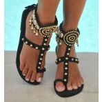 HOT LAVA SANDAAL SOL 25133 BLACK/BLACK/GOLD