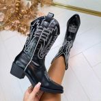 COWBOY LAARS *SHORT* DEN928 BLACK/PU