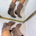 *SALE* FLAP FRINGE BOOT T315 KHAKI