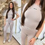 UNIQUE THE LABEL NENA **SHORT** SLEEVE TOP MOCHA