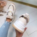 STEVE MADDEN PROGRESSIVE SNEAKER 0096 CREAM ROSE GLD