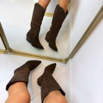 *SALE* REAL LEATHER COWBOY BOOT 6396 BROWN