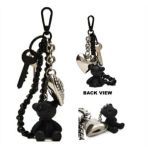 STEVE MADDEN D-BEARY KEY/BAGCHAIN BLACK