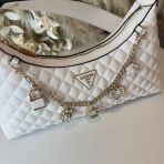 GUESS EVERLEE TOP ZIP SHOULDER BAG EG867918 OFFWHITE