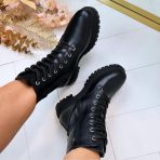 LOGO ZIPPER BOOT XJ-702 BLACK *WEB ONLY*