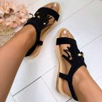 FRINGE KRAALTJES SANDAAL AM-322 BLACK