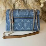 GUESS GREYSON II CONVERTIBLE BAG DG920621 DENIM/CARAMEL