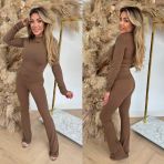 UNIQUE THE LABEL NOELLE LONG LONGSLEEVE TAUPE