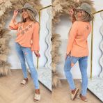 HOT LAVA STARFISH BLOUSE APRICOT/BRONZE