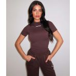 UNIQUE THE LABEL ROBYN **SHORTSLEEVE** CACAO