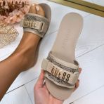GUESS BEAUTY LOGO SLIPPER FLJELYLEL19 GOLD