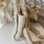 FAKE FUR TOTE BAG H3235 APRICOT