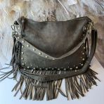 FRINGES BAG H5676 ARMY GREEN (DARK BROWN)