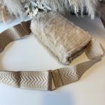 FAKE FUR WALLET BAG Q3215 APRICOT