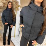 GUESS DAISY CROPT LOGO JACKET W5BL43W2902 JBLK