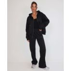 UNIQUE THE LABEL NYLA WIDE LEG JOGGER DEEP BLACK
