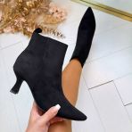SUEDINE CUTE HEEL 00-017 BLACK