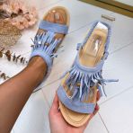FRINGE KRAALTJES SANDAAL AM-322 BLUE
