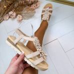 FLOWER SANDAAL AM316 BEIGE