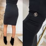 GUESS PRISCA JEWEL PENCIL SKIRT W5YD64KAQL2 JBLK BLACK