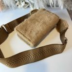 FAKE FUR PHONEBAG Q3216 BROWN