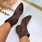 SUEDINE STUDS BOOT DES8070 BROWN/S