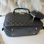 GUESS ATABEY BOX SATCHEL BAG QG989405 BLACK