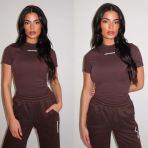 UNIQUE THE LABEL ROBYN **SHORTSLEEVE** CACAO