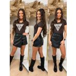 GUESS TRIANGLE PRINT TEE W6RI32J1314 G1EA BROWN