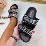 DENIM DIAMOND SLIPPER LS172 BLACK