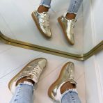 DWRS POONA CRACKLED SNEAKER B11456-51 CHAMP/OFFWHITE