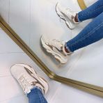 STEVE MADDEN SNEAKER AYDEN 484C CREAM/GOLD