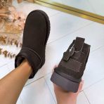 CLOE REAL LEATHER UGIE BOOT JB-1966 BROWN