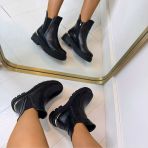 *SALE* GOLDEN DETAIL BOOT XJ-953 BLACK