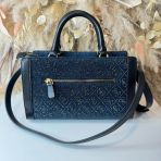 GUESS DILI SMALL SATCHEL DD933005 BLO BLACK LOGO RHINESTONE