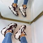 STEVE MADDEN POSSESSION-E SNEAKER 4652 WHITE SEPIA/LACQ