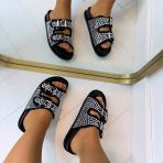 DENIM DIAMOND SLIPPER LS172 BLACK