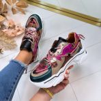 DWRS JUPITER TWEED SNEAKER J5554C-58 BEIGE/FUCHSIA